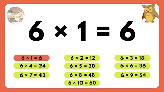 جدول الضرب 6 | تعلم جدول الضرب بطريقة سهلة للاطفال | جدول الضرب مكرر للحفظ