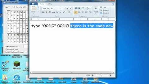 How To: Really use Character Map on (WINDOWS 7)