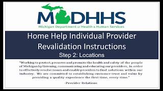 Home Help Individual Provider Revalidation Instructions Step 2