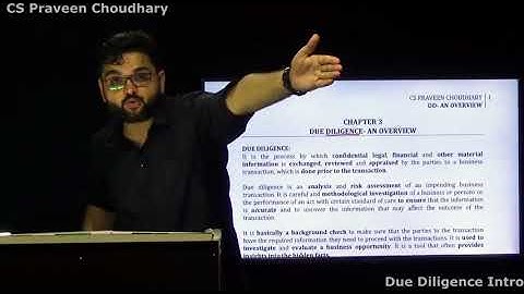 Due Diligence Introduction