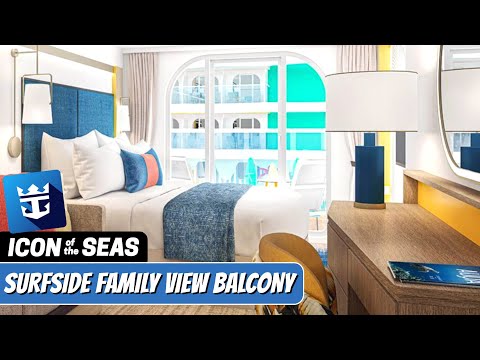 Icon of the Seas Surfside Family View Balcony walkthrough tour