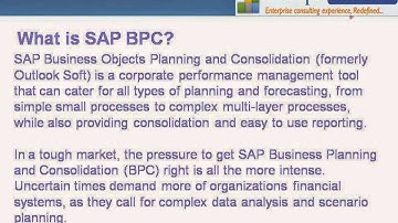 SAP BPC | SAP PLANNING & CONSOLIDATION | SAP EPM 10.1|SAP BPC SERVICES
