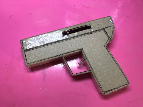 Cách làm súng lục bắn đạn giấy bằng bìa carton - How to make gun | Foci