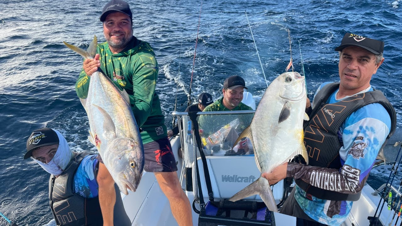 A SURPRESA DO DIA! GUARAJUBA QUASE NÃO CABE NA CAIXA! pescaria em alto mar ARACAJU /SE