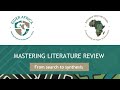 Mastering the Literature Review
