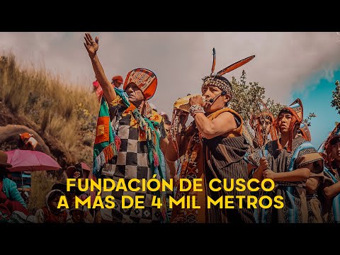 Escenifican fundación de Cusco en el Apu Huanacaure, a más de 4 mil metros