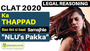 CLAT 2020 - LEGAL REASONING Ka THAPPAD - NLU