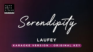 Serendipity - Laufey (Original Key Karaoke) - Piano Instrumental Cover with Lyrics