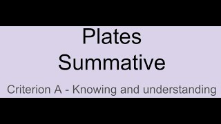 Plates Summative