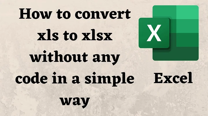 How to convert xls to xlsx without any code | Convert xls to xlsx