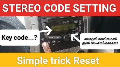 How to fix key code issue in ford figo and fiesta classic Music system #ford #figo #fiesta