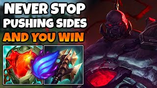 Just never stop pushing and you win. Sion Mid