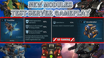 New Modules Accelerator And Fortifier - War Robots Test Server Gameplay