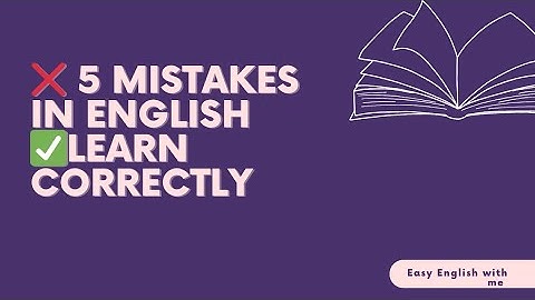 "5 Common English Mistakes Beginners Must Avoid 🚫✅ | Easy English with me" 