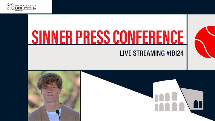 Jannik Sinner - Conferenza stampa in diretta | LIVE