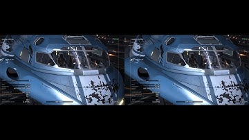 Elite Dangerous 3D - Free Cam flythrough inside station