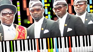 Video thumbnail of "Coffin Dance Meme Song IMPOSSIBLE REMIX - Astronomia Piano Cover (midi + Sheet Music) Synthesia"