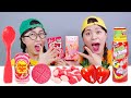 Strawberry Chocolate Ice Cream Cake Mukbang DONA 