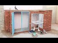 How to make amazing setup double door and windows of pigeon airy house