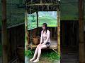 Heavy rain at bamboo hut #heavyrain #rain #rainyday #asmrrain #relaxingrain #beautiful #girl