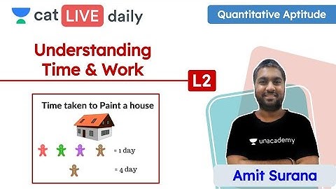 CAT: Time and Work – L2 | Quantitative Reasoning | Unacademy CAT | Amit Surana Sir