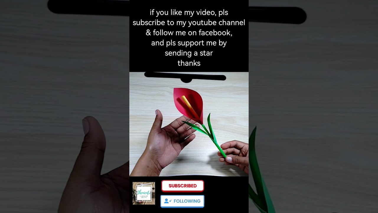 PAPER FLOWER || RED TULIP 