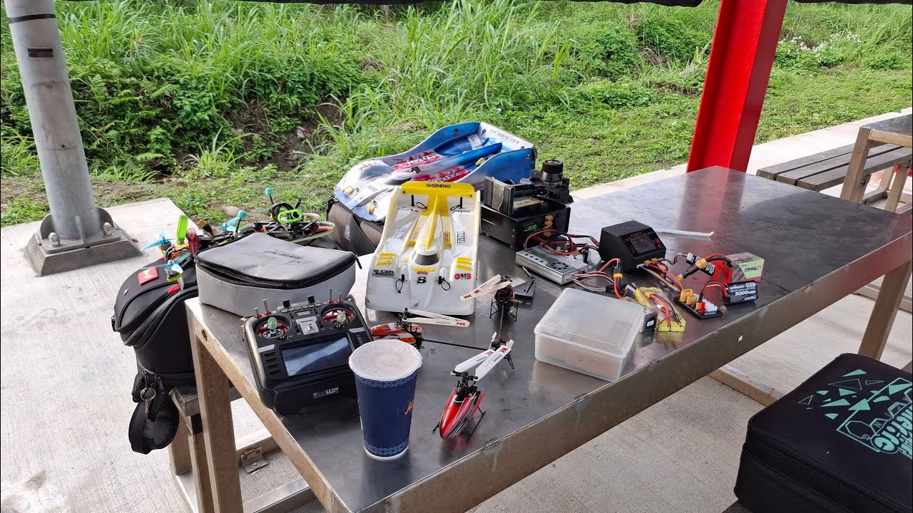 GOOSKY S1 & XK K110 Mini RC Helicopter and RC Racing Cars  FPV Drone Footage