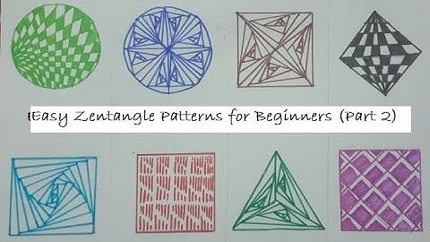 Easy 8 Zentangle patterns for beginners || Artwings || Part 2