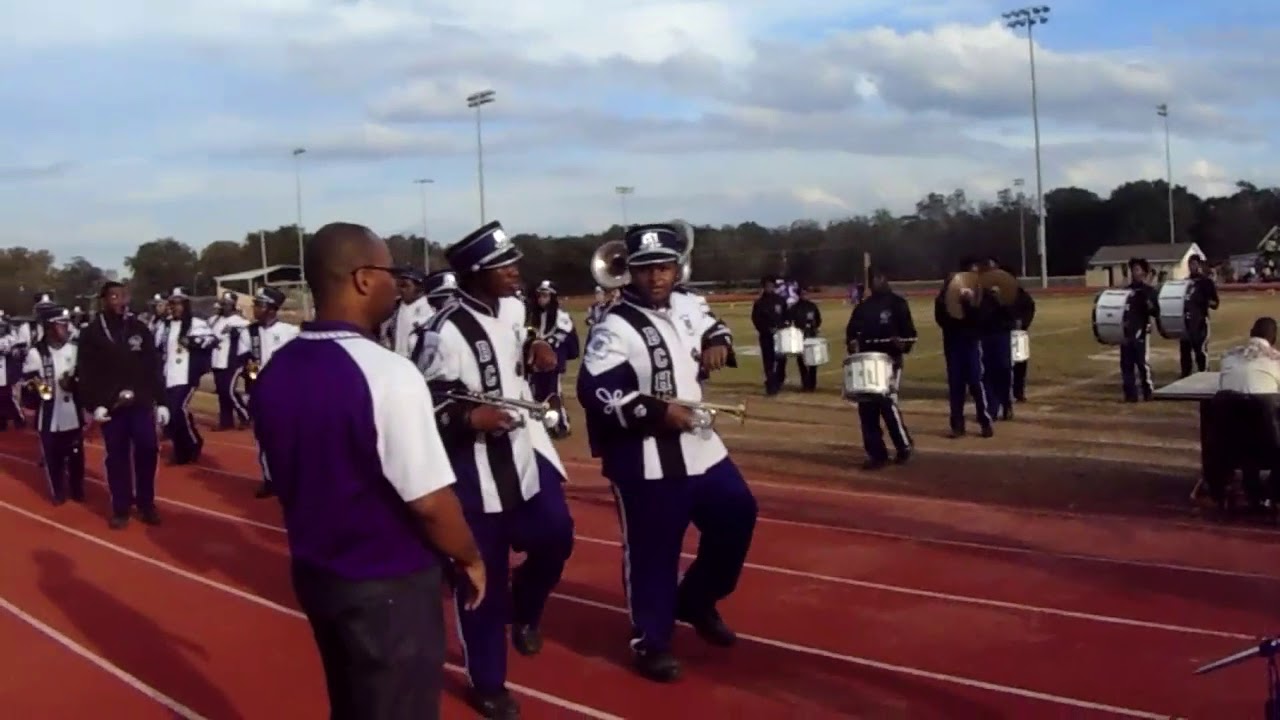 Bessemer City High School Marching Band Marching Into Stands After