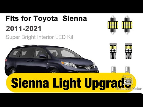 TOYOTA SIENNA Interior LED Light upgrade | DIY Light bulb change