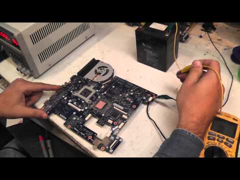 Ремонт Lenovo g580 выжигаем КЗ Compal LA-7981p LA-7988P