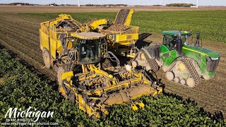 Ropa and John Deere 9620RX harvesting sugar beets in Saginaw County Michigan!