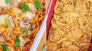 How to Make Chicken Parm Casserole + Bread Pudding With Frozen Waffles By David Venable