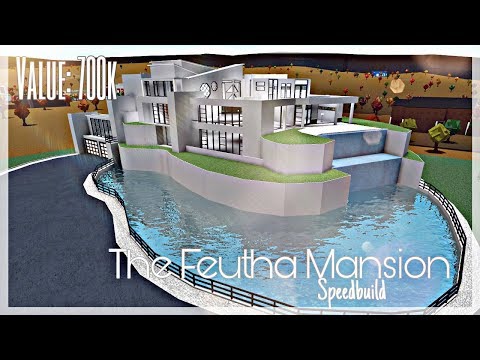 Bloxburg Speed Build Step1 The Feutha Modern Mansion Making The Outside - roblox bloxburg speed builds modern mansions