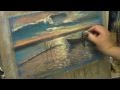 Андрей Кулагин, пастель, "Закат на озере"