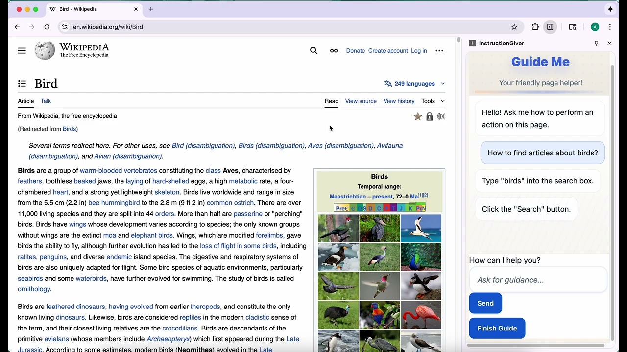Demo GuideMe Chrome Extension