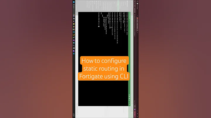 Fortinet: Configure static routing in Fortigate using CLI | Static route in Fortigate