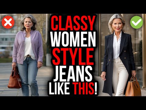 8 ELEGANT Ways to Make Your JEANS Look EXPENSIVE | Fashion Over 50