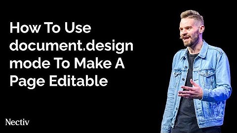 How To Use Document.Design Mode To Edit A Page