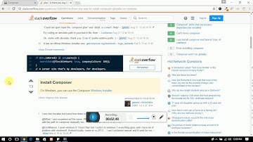 how to install composer in window and make it global | step by step php