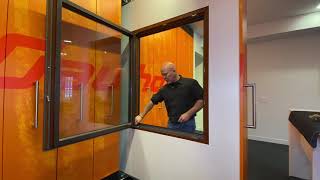 Gaulhofer Window Concealed Hinge System, Bottom Hinge side to side adjustment