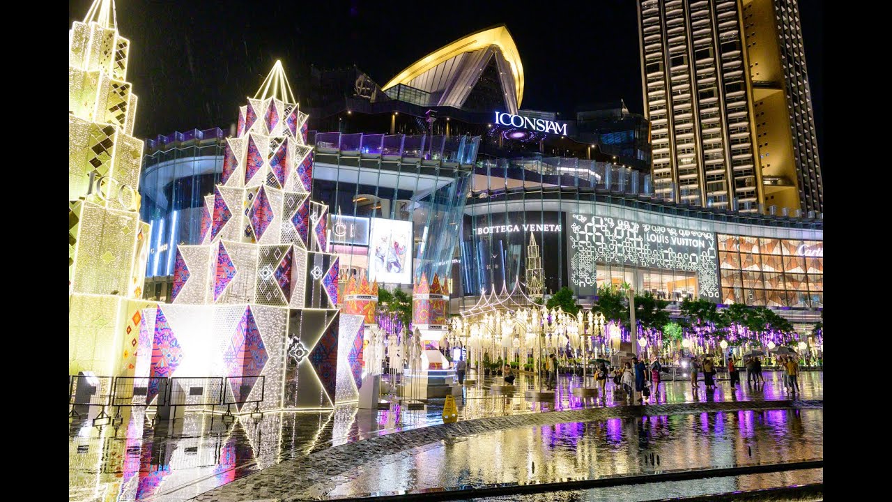 4K] 2020 Christmas lights and decorations Icon Siam shopping