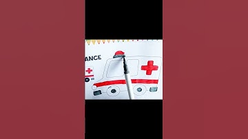 🌈color With Me This ambulance 🚑 #shortvideo
