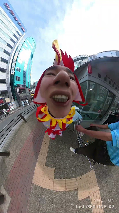 ISSEI funny video 😂😂😂 360° Dash! 🐝🐓👽