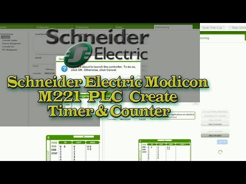 Schneider Electric Modicon M221 PLC Create Timer & Counter