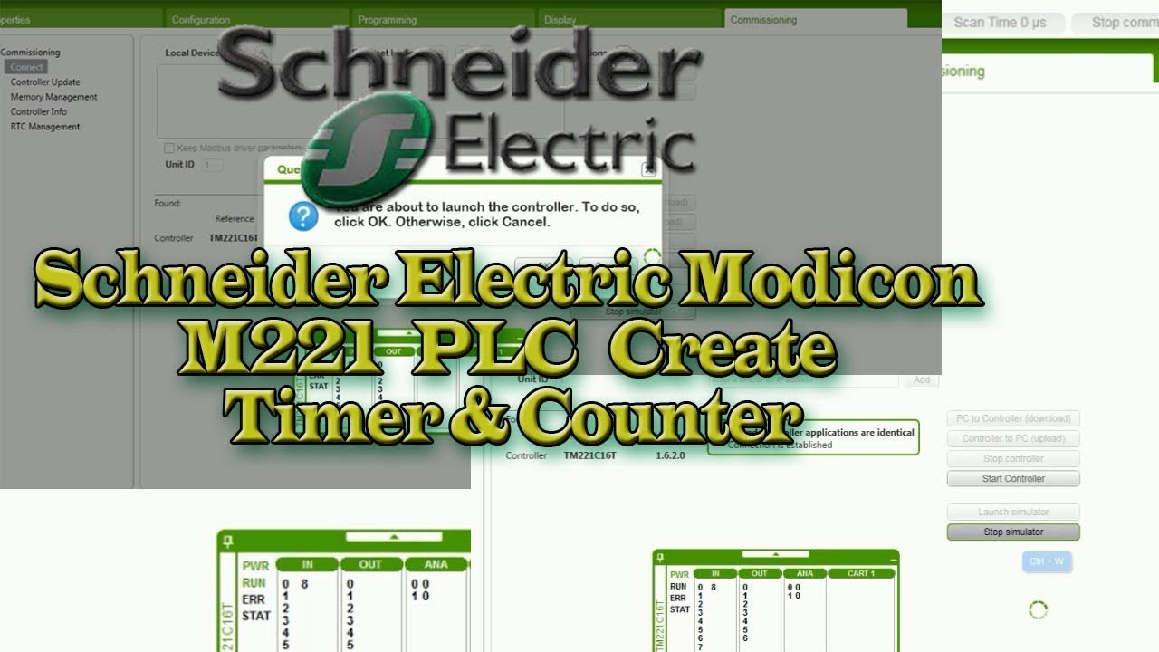 Schneider Electric Modicon M221 PLC Create Timer & Counter