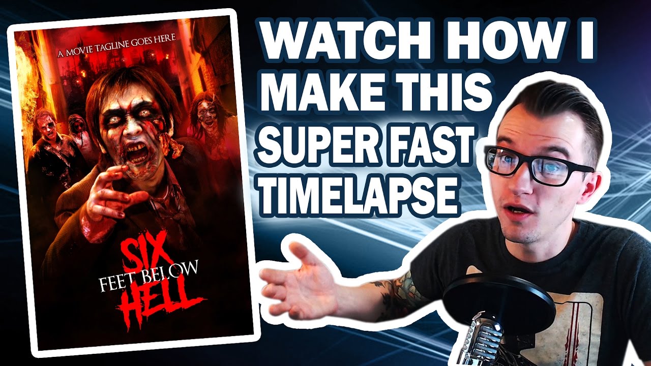 Movie poster creation SUPER FAST TIMELAPSE ( Photoshop cc 2017 )