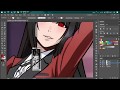 create anime kakegurui vector in adobe illustrator ( MOUSE user )