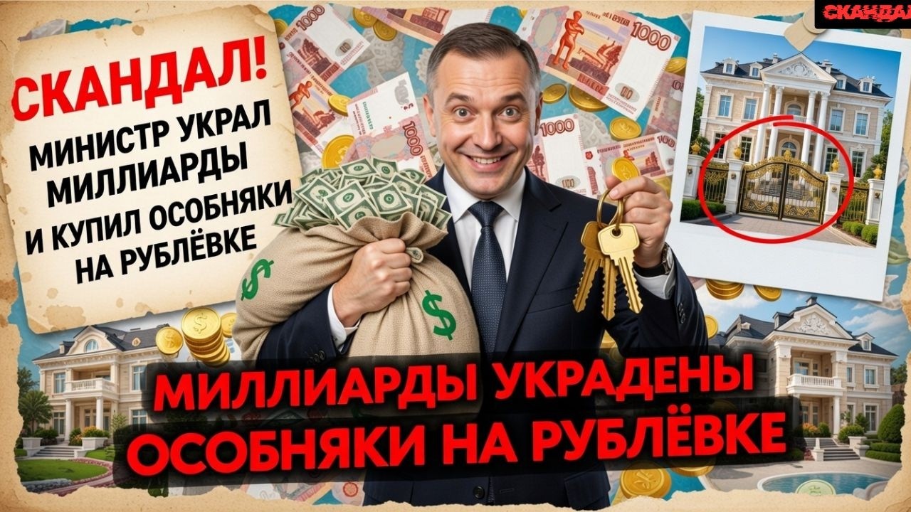 ПРО СКАНДАЛ! Министр Украл Миллиарды И Купил Особняки На Рублёвке