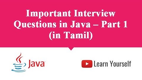 Important Interview Questions in Java (Tamil) | Is java file name and class name should be same